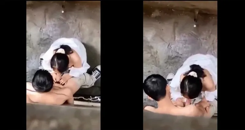 Quay lén em nữ sinh bj cho eny trong hẻm